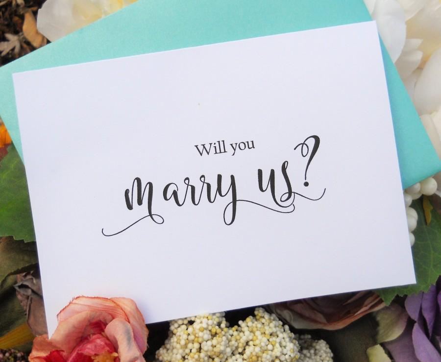 Mariage - WILL You MARRY US Card, Officiant Card, Will You Be My Officiant, Wedding Officiant, Wedding Officiant Gift, Gift for Officiant