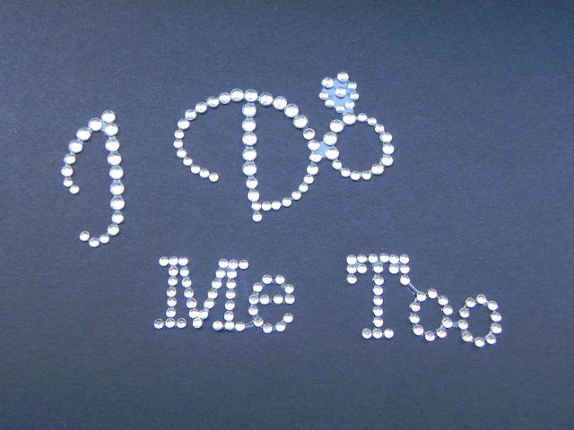 Mariage - I Do and Me Too Rhinestone Shoe Stickers - Crystal Shoe Set - Bride and Groom Shoe Decals