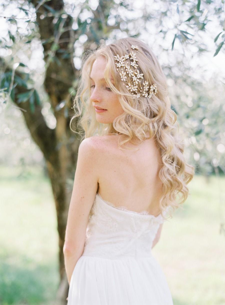 Свадьба - Bridal Headpiece, Crystal Headpiece, Floral Bridal Headpiece, Wedding Headpiece, Wedding Hair Accessory - Style 502