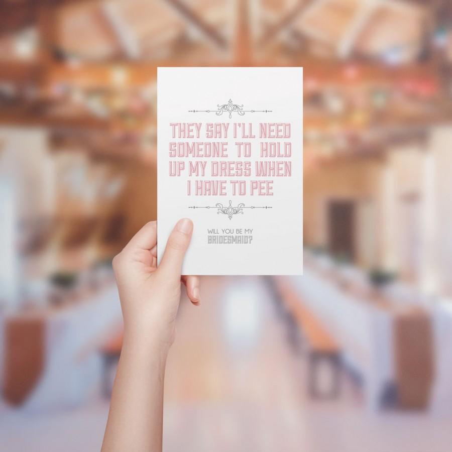 Mariage - Will you be My Bridesmaid Card - Customizable - Digital Ready to Print
