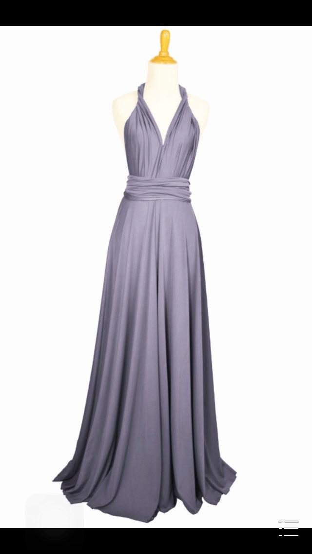 Wedding - Lilac grey dress length ball gown Infinity Dress Convertible Formal,wrap dress ,bridesmaid dress,party dress Evening dress C11#