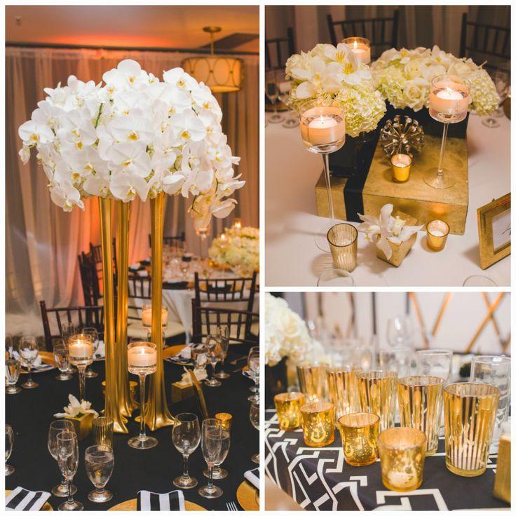 Mariage - Real Wedding: Art Deco  White, Black, And Gold Wedding At Los Verdes Golf Course