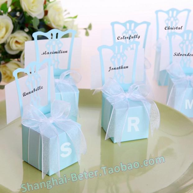 Hochzeit - Blue Wedding Candy Box Reception Decoration TH005/C