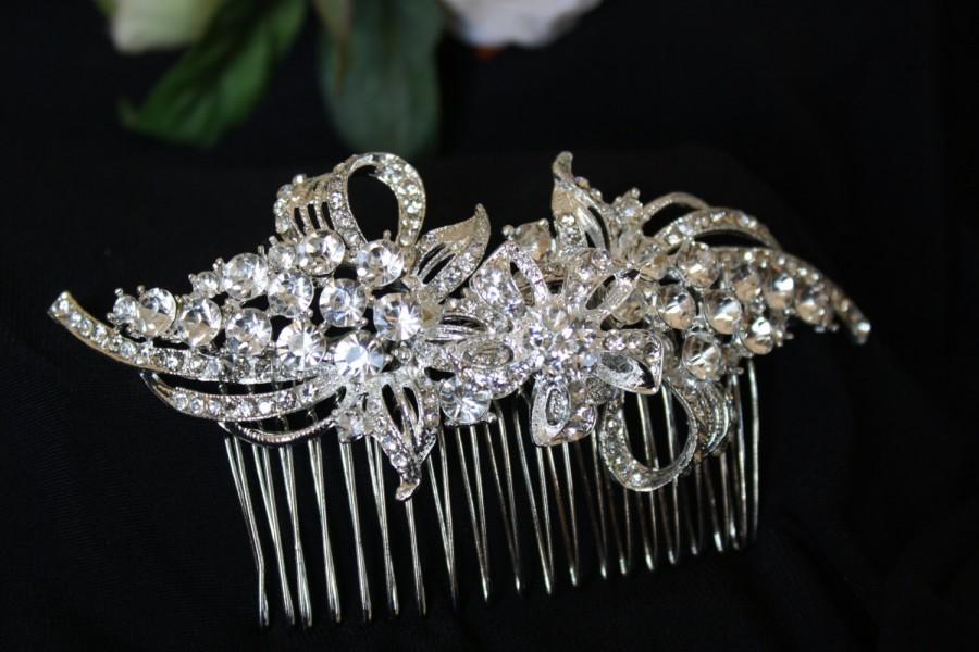 Hochzeit - Bridal Hair Comb Wedding Hair Comb - Wedding Hair Accessories-Rhinestone Bridal Comb - Headpiece Wedding Comb - Bridal Headpiece