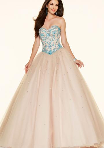 Mariage - Crystals Floor Length Sleeveless Lace Up Tulle Beading Sweetheart Ball Gown