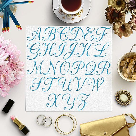 Hochzeit - BUY5FOR8 Glitter Alphabet, Sparkly Letters Clip Art, Glitter Letters, Sparkle Font, Sparkly Clip Art, Elegant Alphabet, Hand Letters