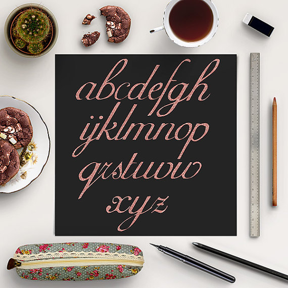 Hochzeit - Coral Glitter Font / Glitter Alphabet Clipart / Coral Alphabet Letters / Glitter Font Clip Art / Brush Lettering / Coupon Code: BUY5FOR8