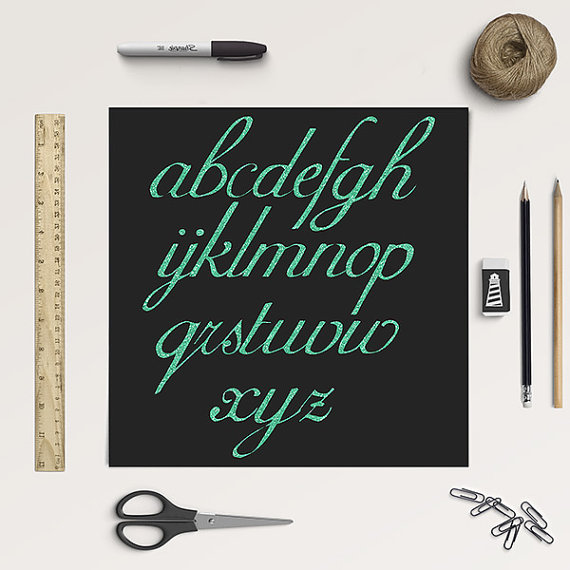 Свадьба - BUY 5 FOR 8, Mint Glitter Alphabet, Mint Letters, Glitter Font Clipart, Sparkle Letters, Mint Alphabet, Fancy Mint, Type Clipart
