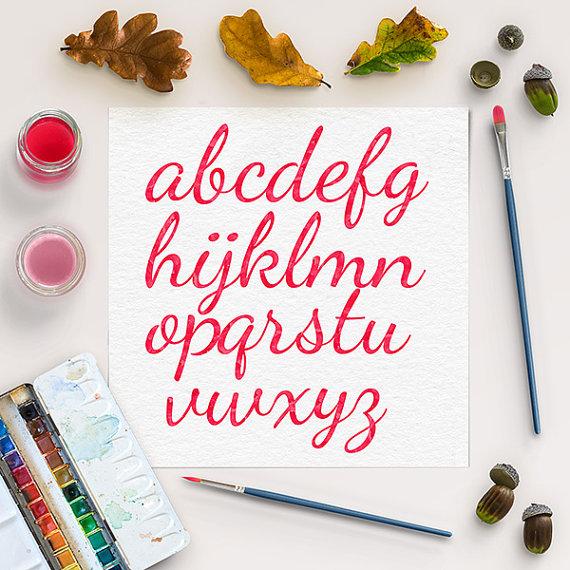 Свадьба - BUY5FOR8 Red Watercolor Alphabet, Digital Watercolor Letters, Red Font, Letters Clip Art, Lettering Font, Instant Download