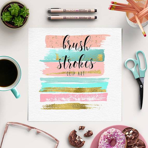 Mariage - Brush Strokes Clipart 