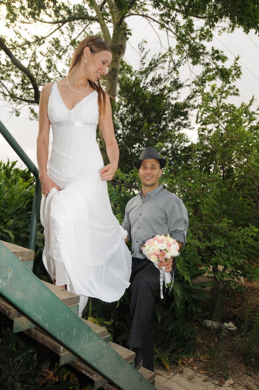 Mariage - Ivory Wedding Dress Lace Wedding Dress Hippie Wedding Dress Bohemian Wedding Dress Paulastudio Wedding Dress Simple Wedding Dress