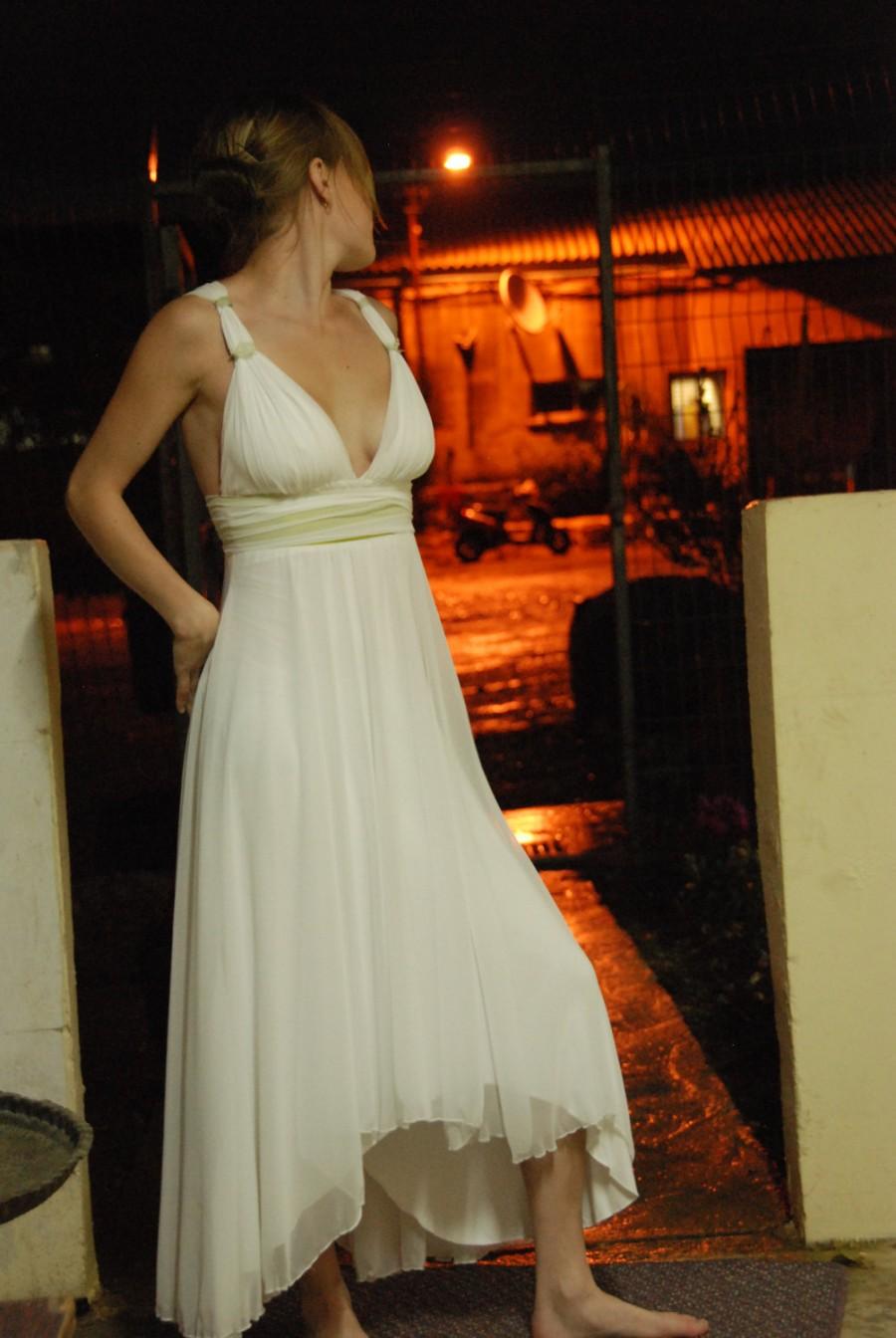 زفاف - Chiffon Wedding Dress Greek Wedding Dress Simple Wedding Dress Boho Wedding Dress  Wedding Dress Paulastudio Wedding Dress