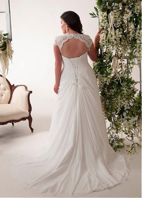 Mariage - Elegant Applique Chiffon Dress