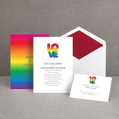Mariage - Rainbow Love - Invitation