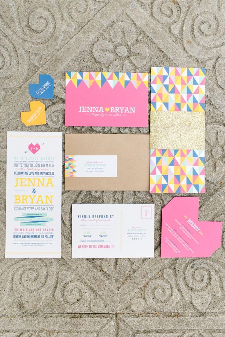 Mariage - Eclectic & Colorful Geometric Wedding Ideas