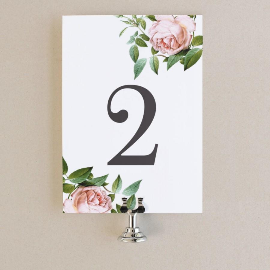 Wedding - Table Numbers Template - DIY Printable  