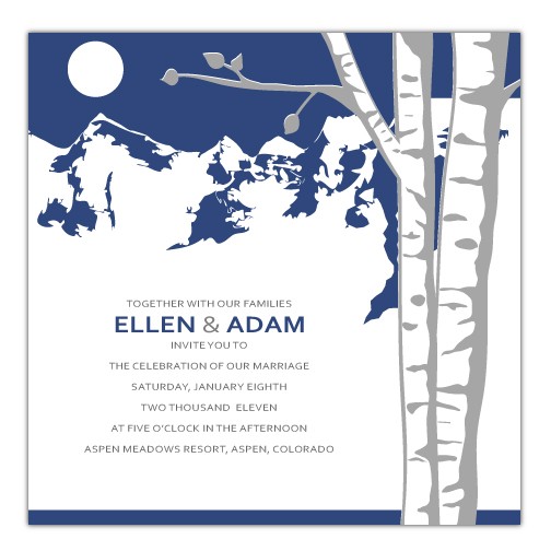 زفاف - Mountain Aspen  - Printable Invitation