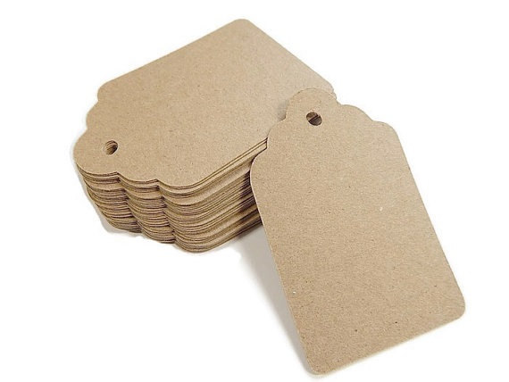 Mariage - Kraft Paper Tags, Wedding Place Cards, Kraft Tags, Hang Tags, Rustic Wedding, Vintage Wedding, 3 1/8" x 2" Set of 50