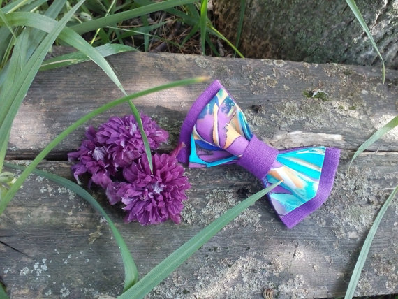 Mariage - Floral bow tie Violet bow tie for wedding Purple ties for men Violetto farfallino per il matrimonio Violet noeud papillon pour le mariage