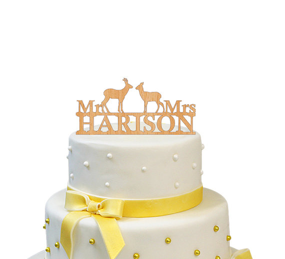 Свадьба - Rustic Wedding Cake Topper bride and groom Wood Personalized Wedding Cake Topper Mr and Mrs Custom Wooden Wedding Cake Topper