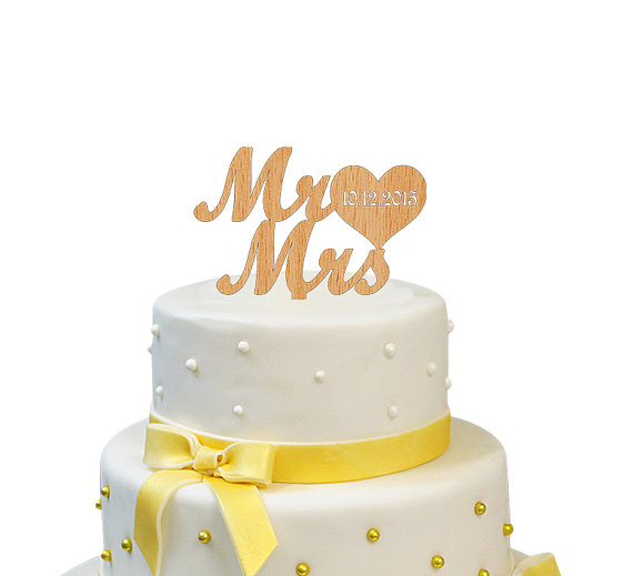 Свадьба - Personalized Wedding Cake Topper Mr and Mrs Wooden Rustic Wedding Topper Wood Custom Wedding Cake Topper