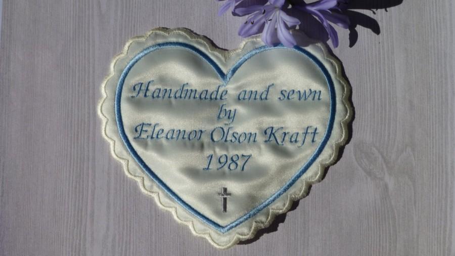 Wedding - Custom clothing labels  Custom Embroidered Satin by Natalia Sabins