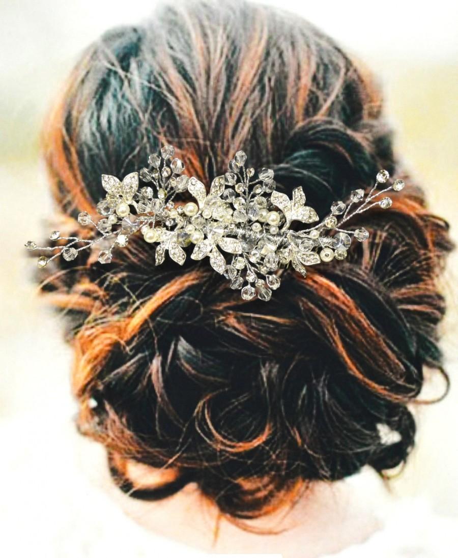 زفاف - Florence Bridal Hair Comb, Wedding Hair Comb, Pearl and Crystal Hair Comb, Wedding Hair Accessories, Bridal Headpiece, Wedding Hair Pin