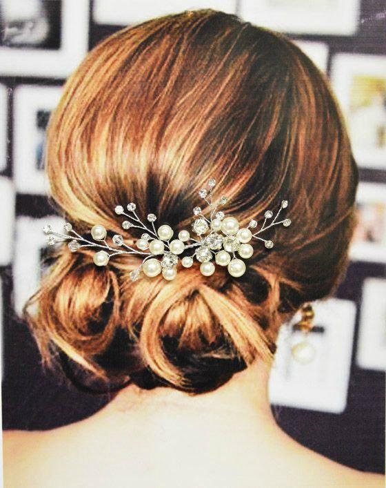 Hochzeit - Paris Bridal Hair Comb, Wedding Hair Comb, Pearl and Crystal Hair Comb, Bridal Wedding Hair Accessories, Floral Bridal Headpiece, Hair Comb