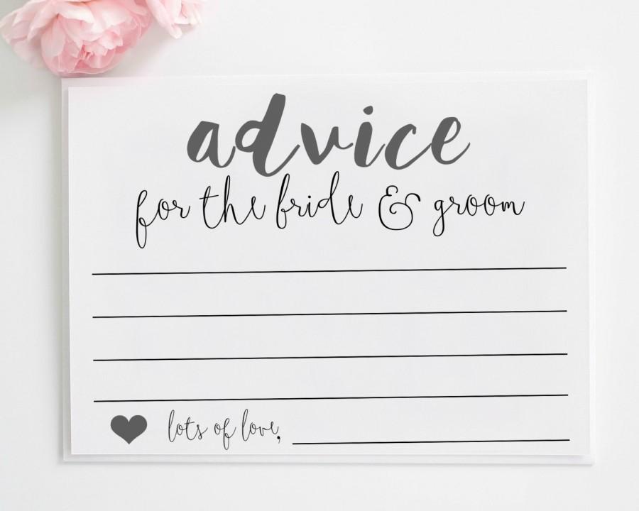 Wedding - Wedding Advice cards Printable - Advice for the Bride and Groom - Advice for the Newlyweds - Advice cards Instant Download