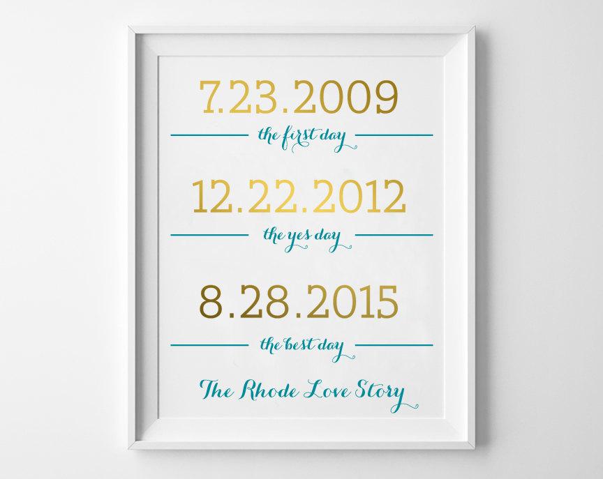 Mariage - First Day, Yes Day, Best Day Wedding Signs / Custom  Wedding Signs in Gold Foil / Best Day Wedding Sign / / Reception Sign / Custom Signs