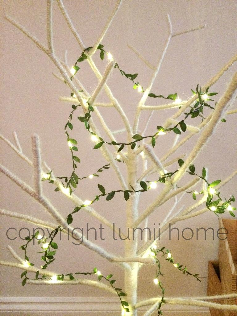 زفاف - Long length 4m leaf garland LED fairy string lights perfect for rustic wedding decoration summer party event enchanted forest woodland theme