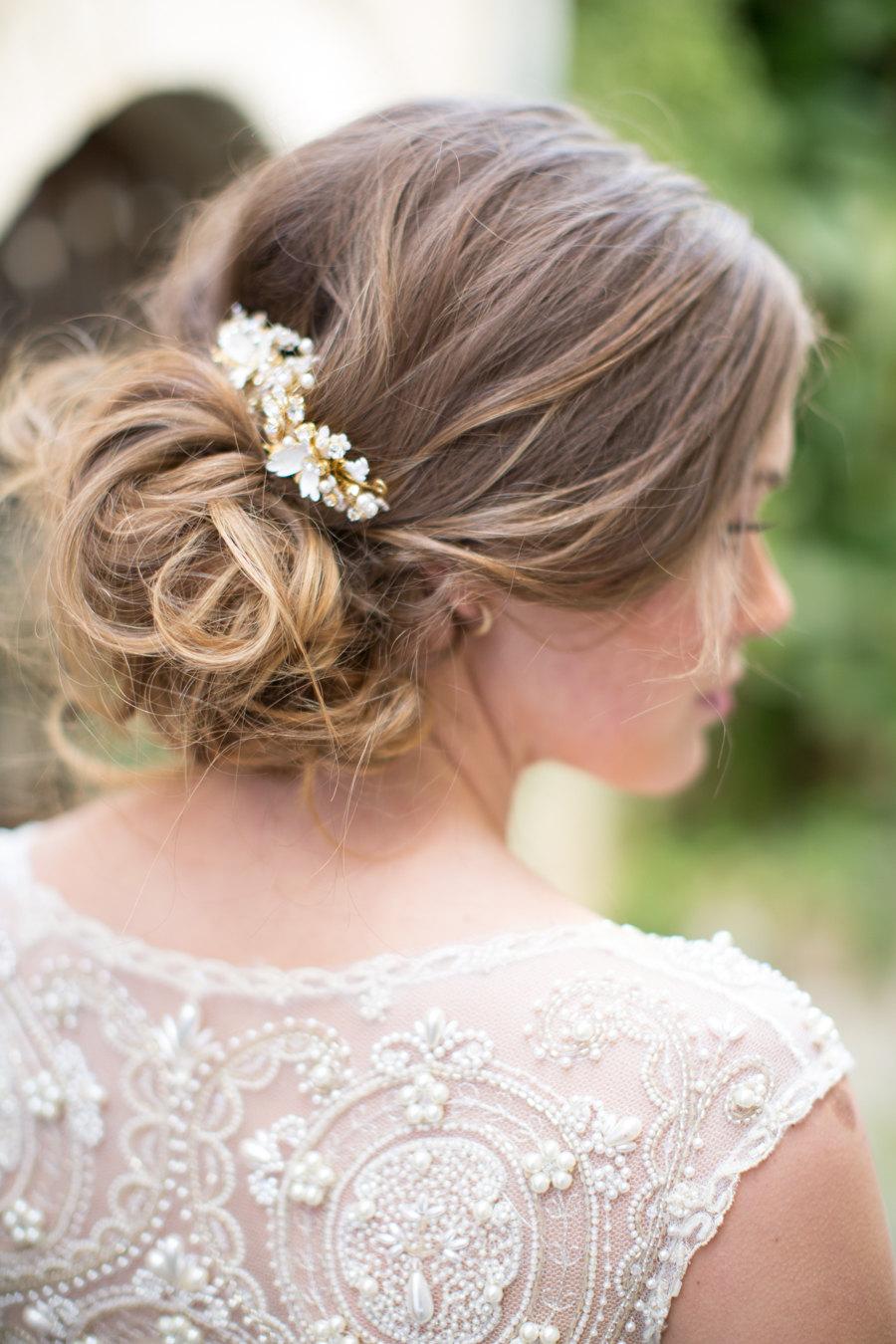 Bridal Hair Comb Pearl Crystal Headpiece Hair Clip Wedding Accessories 00421 S 