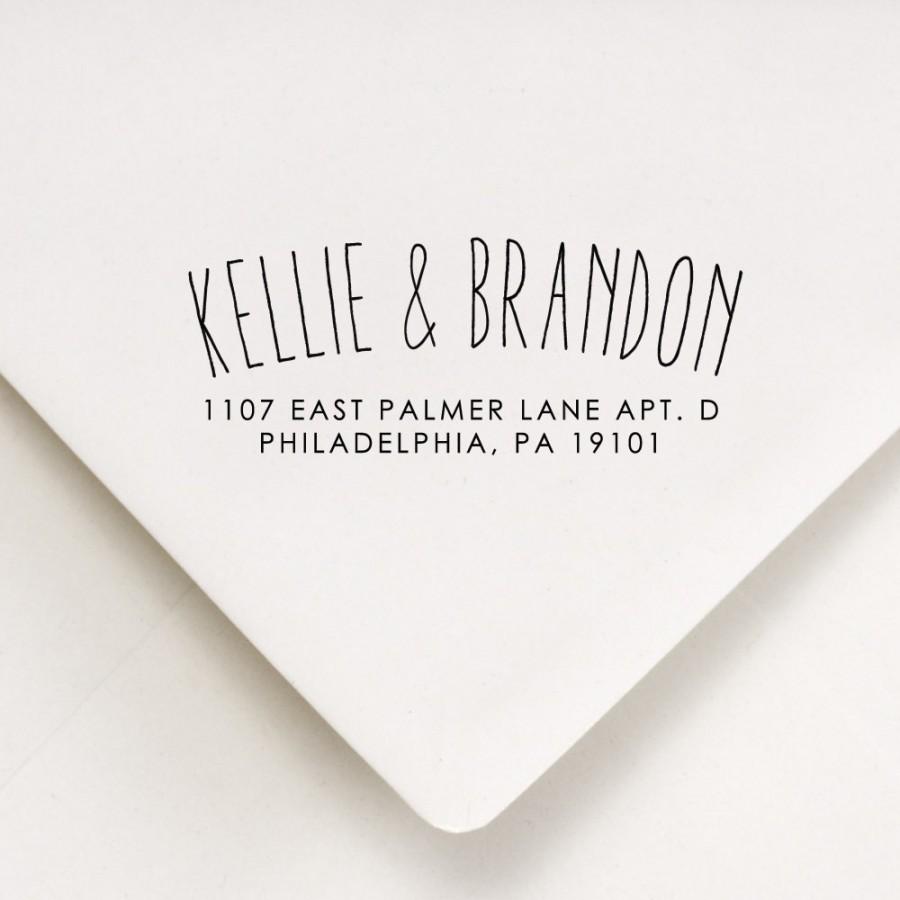 Wedding - Return Address Stamp  Arc Style - Kellie and Brandon Design