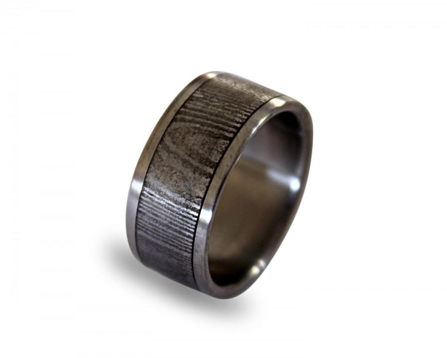 زفاف - Damascus Ring, Damascus Wedding Band, Titanium Ring, Damascus Steel Ring