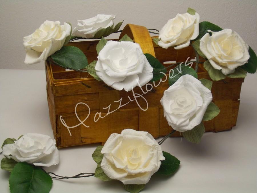 زفاف - Wedding flower,bridal flower,paper flowers, paper flower garland roses,garland paper,garland rose flowers.