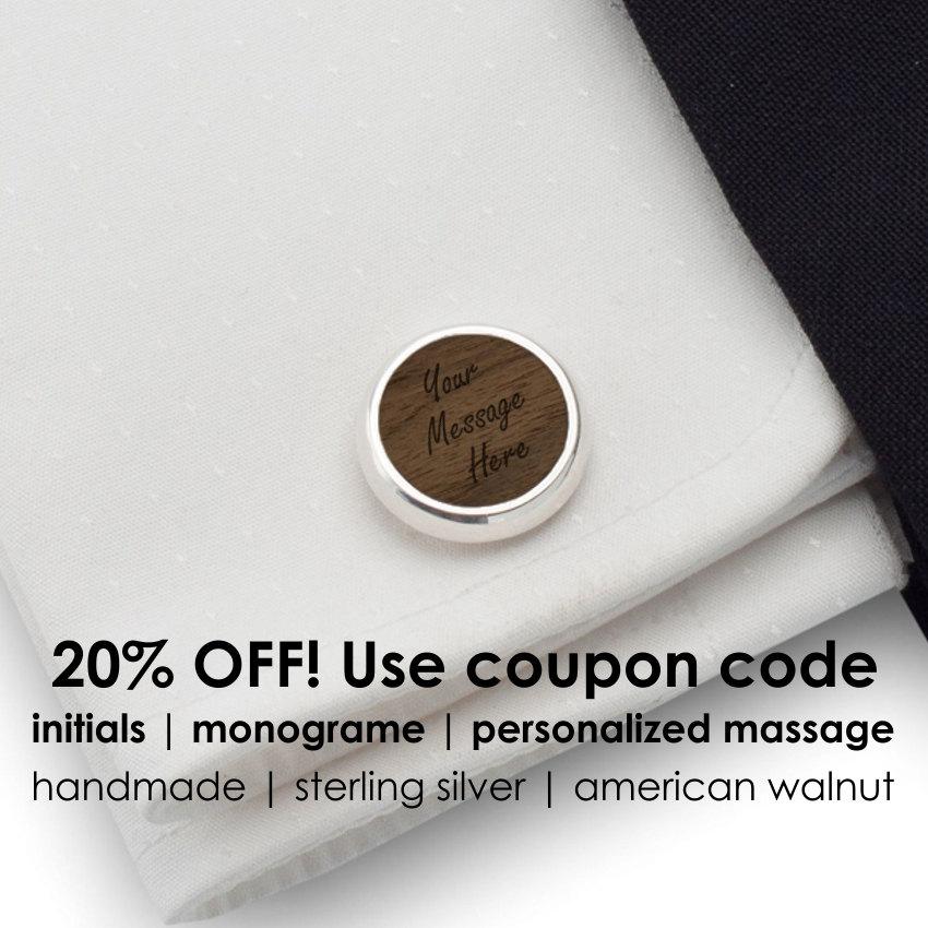 Mariage - Custom cufflinks,Personalized cufflinks,Groom Cufflinks,Silver cufflinks,Custom cuff links,Engraved cufflinks,Gift for Men,Mens cufflinks