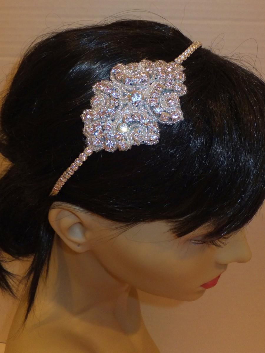 Свадьба - Crystal Bridal Headband, ZOLA, Bridal Headband, Bridal Hair Piece, Rhinestone Headband, Wedding Headband