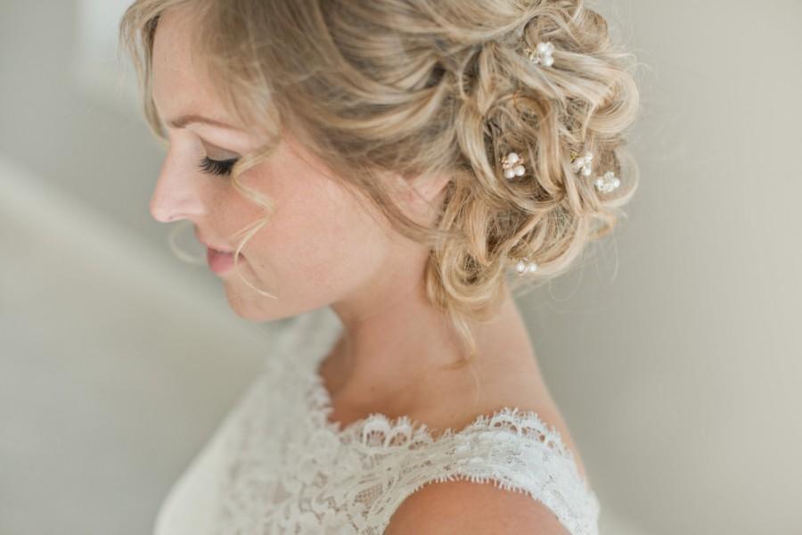 Wedding - Bridal Hair Pin, Beaded Hair Pin, Pearl Hair Pin, Bridal Hairpiece, Bridal Headpiece, Beaded Headpiece, Bridal Hair Piece