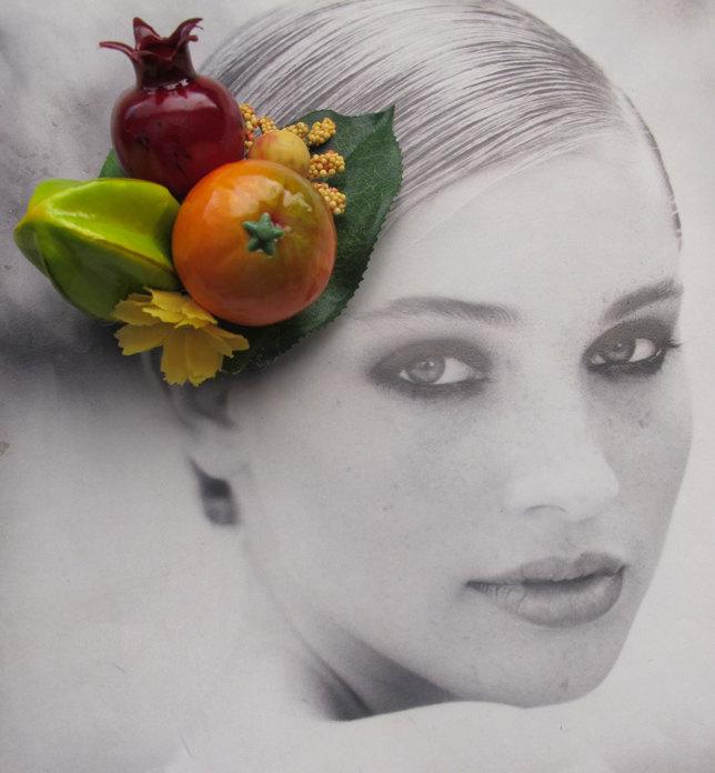 Hochzeit - Fruits hair Clip - Carmen Miranda Style - Burlesque - Retro - Rockabilly