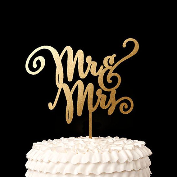 Свадьба - Mr And Mrs Cake Topper - Wedding Cake Topper - Daydream Collection