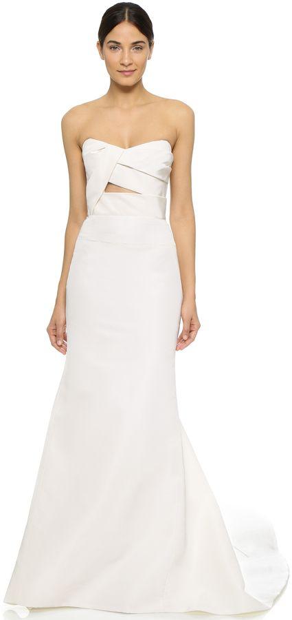 زفاف - Shopbop.com - J. Mendel Adelaide Strapless Bustier Gown