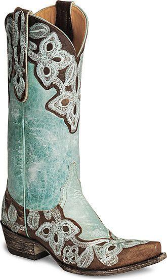 Mariage - Old Gringo Marrione L836-1 Brass Turquoise Aqua Womens Cowboy Boots 7.5m