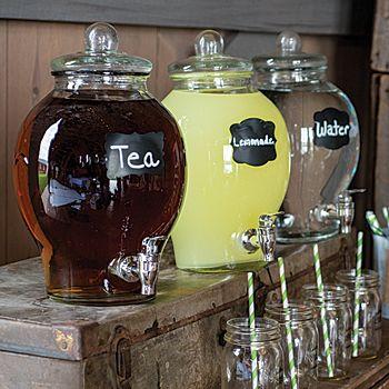 Hochzeit - Country Chic Glass Beverage Dispenser