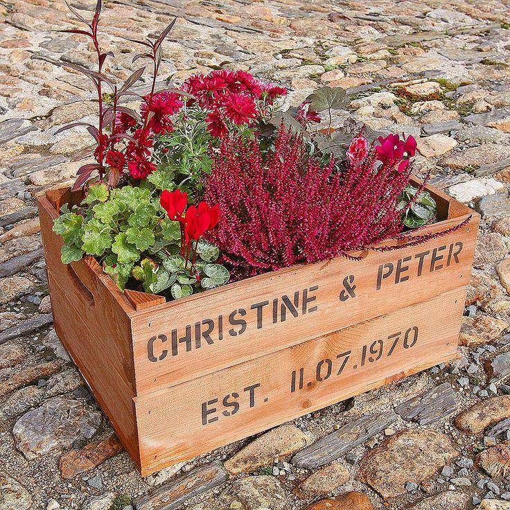 Mariage - Personalised Crate - Ruby Wedding Anniversary