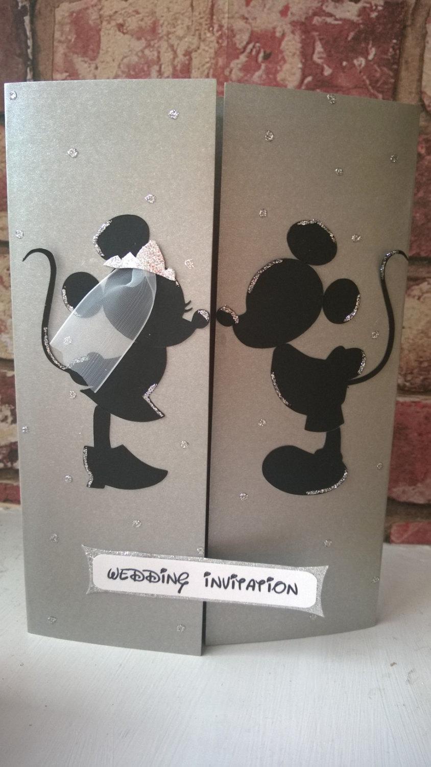 Hochzeit - Minnie & Mickey Mouse Wedding Card/Invitation