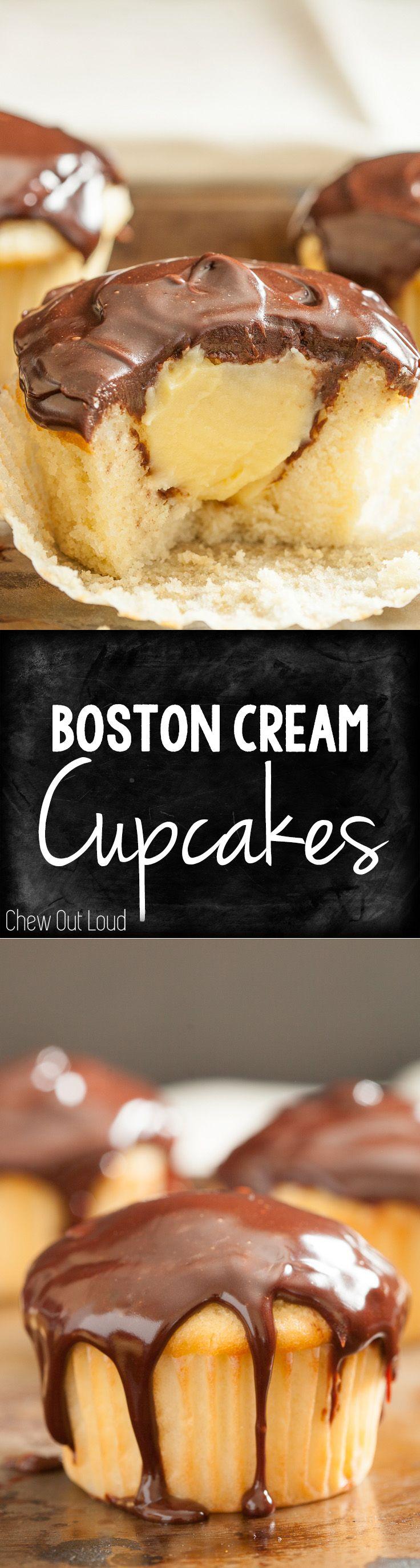 Hochzeit - Boston Cream Cupcakes
