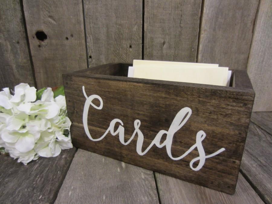 Hochzeit - Wedding card box, rustic card box, Wood card box, wood card holder, rustic card holder, wedding card sign, card box, card holder, card sign