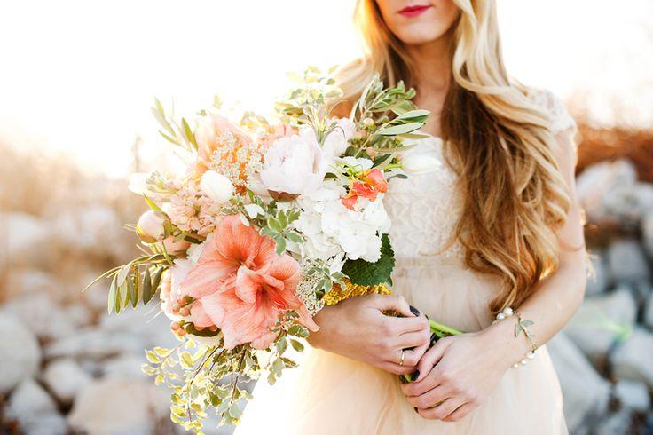 Mariage - Gold   Peach Mother & Daughter Bridal Inspiration