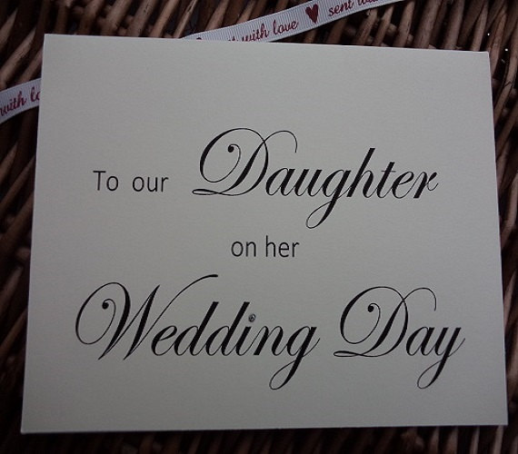Hochzeit - Wedding card to our Daughter on her wedding day, Wedding card, wedding day card card for daughter on her wedding daywedding cards, weddings,
