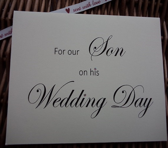Wedding - For our son on his wedding day, wedding card, wedding cards, Son, wedding day, wedding card for son, son on his wedding day card,